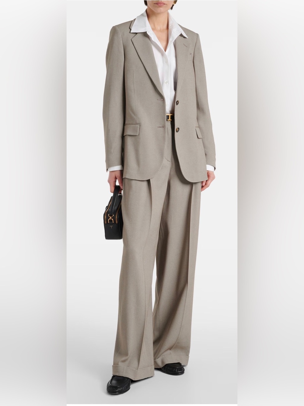 Todβs Beige 3 Piece Suit Set Blazer Vest Cuffed Pants Womenβs Size IT 40 US 4